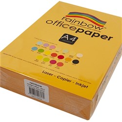 RAINBOW COLOUR COPY PAPER A4 80GSM Gold Ream of 500