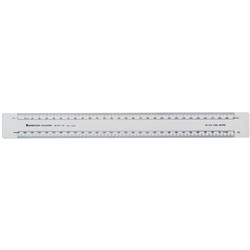 KENT 61M OVAL  SCALE RULERS - 300MM Scale: Front- 1:11:2 - Back- EA
