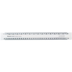 KENT 62M  OVAL SCALE RULERS - 300MM Scale: Front- 1:11:5 1:10 1:1 EA