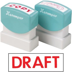 XSTAMPER - 1 COLOUR - TITLES D-F 1068 Draft Red EA