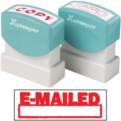 XSTAMPER - 1 COLOUR - TITLES D-F 1650 Emailed/Date Red EA
