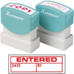 XSTAMPER - 1 COLOUR - TITLES D-F 1534 Entered/Date/By Red EA