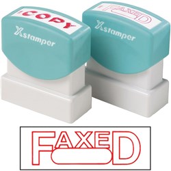 XSTAMPER - 1 COLOUR - TITLES D-F 1350 Faxed/Date Red EA