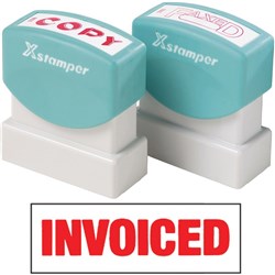 XSTAMPER - 1 COLOUR - TITLES G-O 1532 Invoiced Red EA
