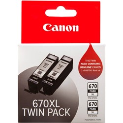 CANON INK CARTRIDGE PGI670XL Twin Pack Black