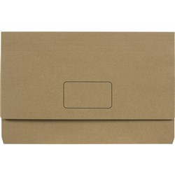 MARBIG ENVIRO DOCUMENT WALLETS 100% Recycled Foolscap Kraft Pack of 10
