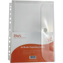 STAT BINDER WALLET A4 Expanding Clear