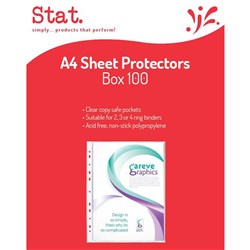 STAT SHEET PROTECTORS A4 Clear Pack of 100