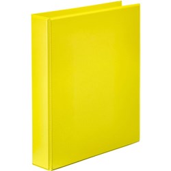 MARBIG CLEARVIEW INSERT BINDER A4 2D RING 25MM YELLOW