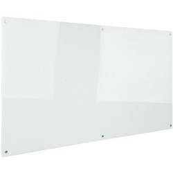 RAPIDLINE GLASS WRITING BOARD 1800mm W x 900mm H x 15mm T Transparent White