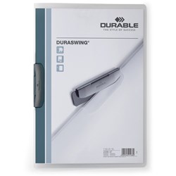 DURABLE DURASWING DOCUMENT FILE A4 30 Sheet Graphite Clear