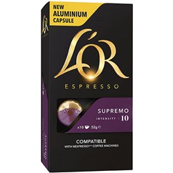 L'OR ESPRESSO CAPSULES SUPREMO 10 Box 100