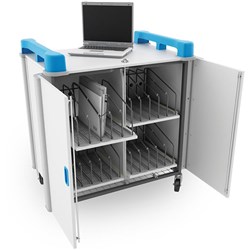 LAPCABBY LAPTOP CHARGING TROLLEY 20 VERTICAL 1050 x 740 x 1200mm