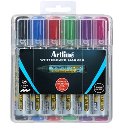 Artline 579 Whiteboard Markers Chisel Hard Case Assorted Pack Of 6