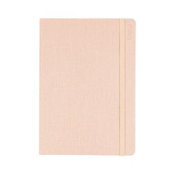 Debden Designer Diary Day To A Page A5 Textured Fabric Peach