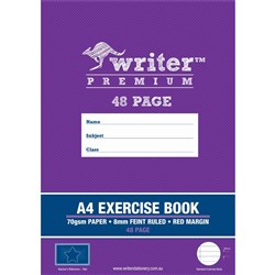 Writer Premium Exercise Book A4 8mm Ruled 48pg - STAR