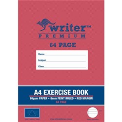 Writer Premium Exercise Book A4 8mm Ruled - TRIANGLE 64 Pages