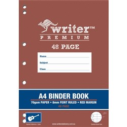 Writer Premium Binder Book 48P A4 8mm Ruled - GUITAR 48 Pages