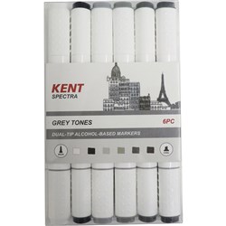 Kent Spectra Marker Graphic Design Grey Tones Set of 6