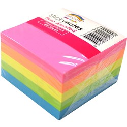 Rainbow My Craft Stick On Notes 76x76mm Fluro Assorted Pack of 500