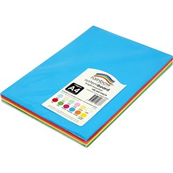 Rainbow System Board A4 150gsm Bright Assorted 100 Sheets