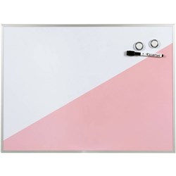 Quartet Geo Whiteboard 430X580mm Pink