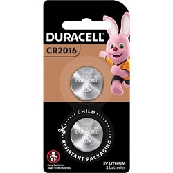 Duracell 2016 Lithium Coin Battery Pack of 2