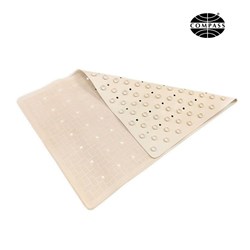 Compass Rubber Bath Mat Small White