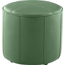 K2 Keg Round Ottoman Green PU Leather