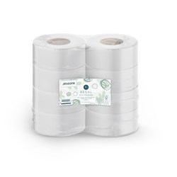 Regal Eco Premium Recycled Perforated Jumbo Toilet Paper Rolls 1 Ply 500m Pack of 8