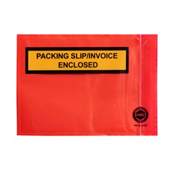 Marbig Professional Packing Slip/Invoice Envelope 165mm x 115mm Red Box Of 1000