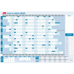 SASCO YEAR PLANNER 870Mmx610Mm White/Blue