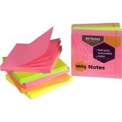 MARBIG BRILLIANT NOTES 75x75mm ASSorted PK5