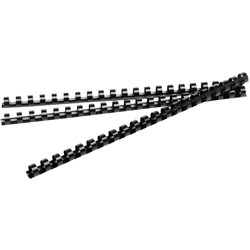 Rexel Plastic Binding Comb 10mm 65 Sheet Capacity Black Pack of 100