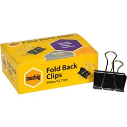 MARBIG FOLDBACK CLIPS 50mm XB12 EA