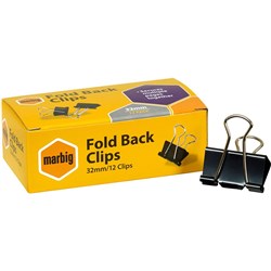 MARBIG FOLDBACK CLIPS 32mm XB12 EA