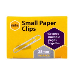 PAPER CLIPS SMALL 28MM pkt