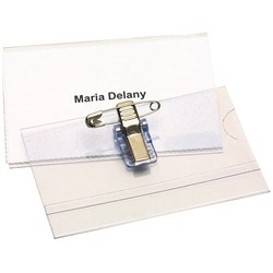 MARBIG CONVENTION CARD HOLDERS WITH PIN & CLIP EA