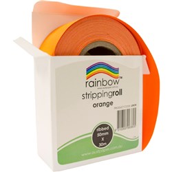 RAINBOW STRIPPING ROLL RIBBED 50mmx30m Orange