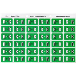 LABEL AVERY R GREEN 25X38 PKT 180