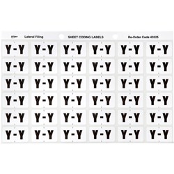 Avery Alphabet Coding Label Y Side Tab 25x38mm Wht Grey Pack of 180