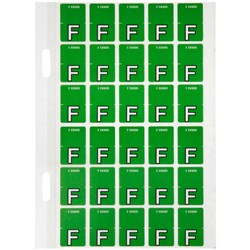 Avery Alphabet Coding Label F Top Tab 20x30mm L Green Pack of 150