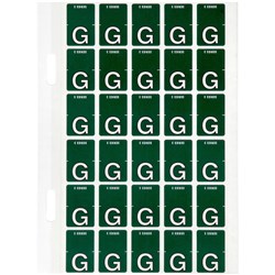 Avery Alphabet Coding Label G Top Tab 20x30mm D Green Pack of 150