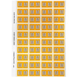 Avery Alphabet Coding Label M Side Tab 25x42mm Yellow Pack of 240