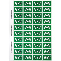 Avery Alphabet Coding Label V Side Tab 25x42mm D Green Pack of 240