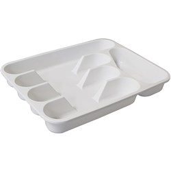 CONNOISSEUR CUTLERY TRAY L330xD260xH45mm 5 Compartment White