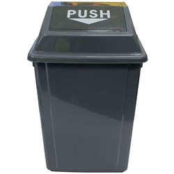 CLEANLINK RUBBISH BIN With Bullet Lid 25L Grey