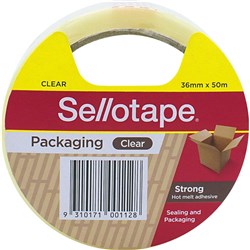 Sellotape Hot-Melt Adhesive Packaging Tape 36mmx50m Clear