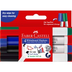 FABER WHITRBOARD MARKERS PK4