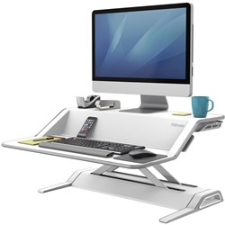 FELLOWES SIT STAND WORKSTATION Lotus White